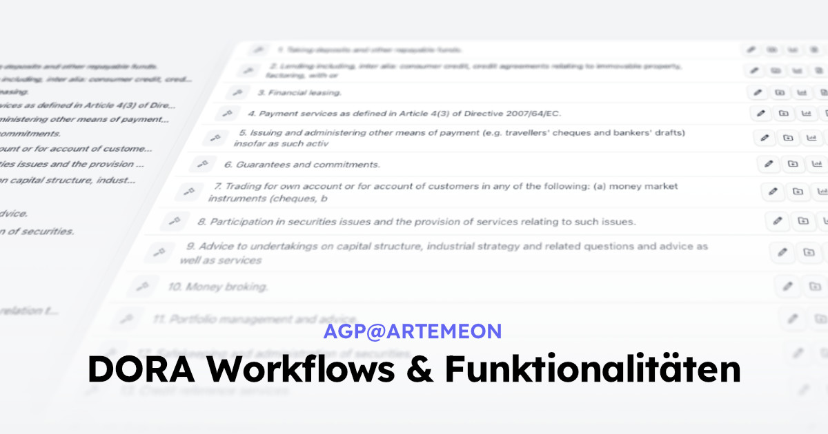 ARTEMEON veröffentlicht DORA-Upgrade