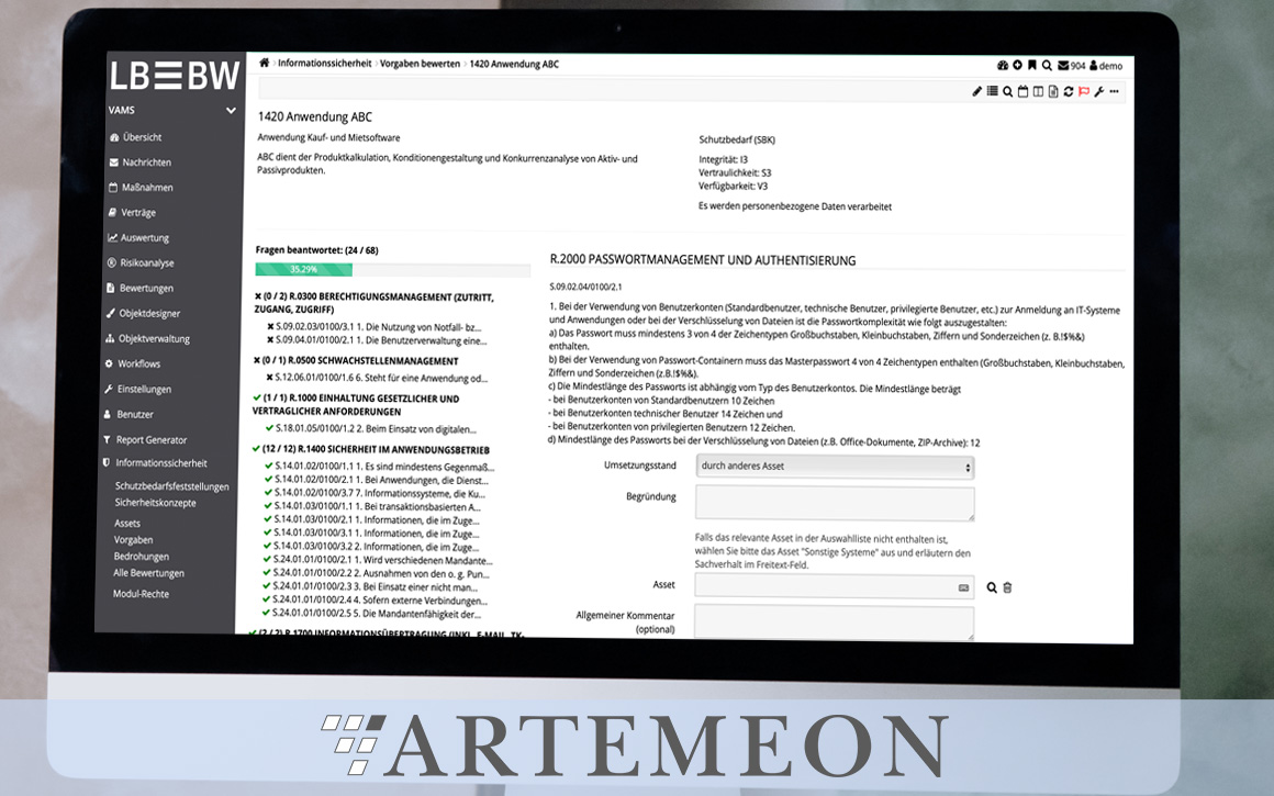 LBBW digitalisiert ISMS mit ARTEMEON Software