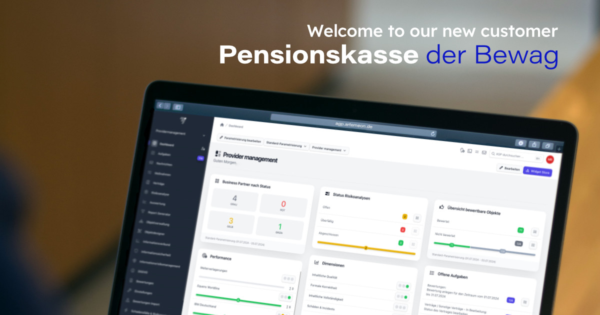 Pensionskasse der Bewag chooses AGP@ARTEMEON GRC Suite